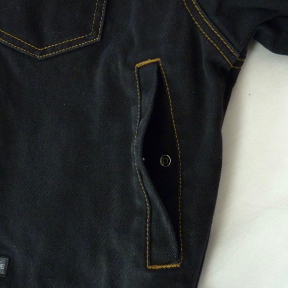 VINTAGE Genuine HARLEY-DAVIDSON Women's L Black Denim Motorcycle Jacket - Picture 13 of 13